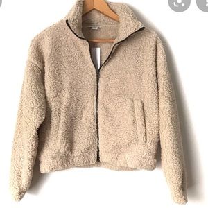 american eagle cropped sherpa